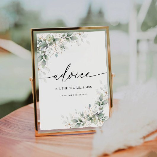 Eucalyptus Gold adviesbord Reclamebord Met Voetstuk