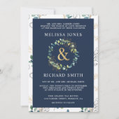 Eucalyptus Gold Ampersand QR Code marinevrouw Kaart (Voorkant)
