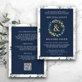 Eucalyptus Gold Ampersand QR Code marinevrouw Kaart