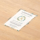 Eucalyptus Gold Ampersand Wedding Acryl Uitnodigingen (Laagn)