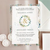 Eucalyptus Gold Ampersand Wedding Acryl Uitnodigingen