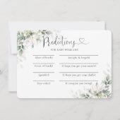 Eucalyptus Gold Baby shower voorspellingen Kaart (Voorkant)