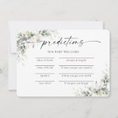 Eucalyptus Gold Baby shower voorspellingen Kaart (Voorkant)