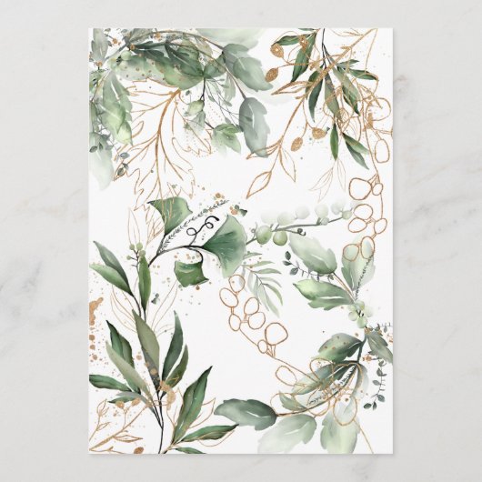 Eucalyptus Gold Boho Circles Pampas Vrijgezellenfe Kaart (Achterkant)