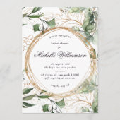 Eucalyptus Gold Boho Circles Pampas Vrijgezellenfe Kaart (Voorkant)