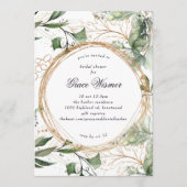 Eucalyptus Gold Boho Circles Pampas Vrijgezellenfe Kaart (Voorkant)