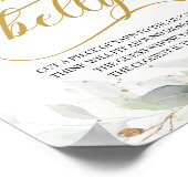 Eucalyptus gold boho hoe groot is het buikteken va poster (Hoek)