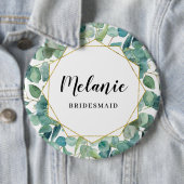 Eucalyptus Gold Bridesmaid Favor Ronde Button 6,0 Cm (In situ)