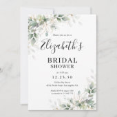 Eucalyptus Gold bruids douche uitnodiging (Voorkant)