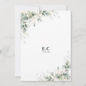 Eucalyptus Gold bruids douche uitnodiging (Achterkant)