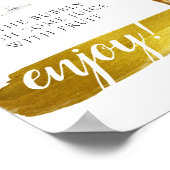 Eucalyptus Gold Bruidsbrunch Mimosa Bar Bord Poster (Hoek)