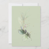 Eucalyptus Gold Calligraphy Vrijgezellenfeest Kaart (Achterkant)