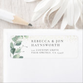 Eucalyptus & Gold Confetti Wedding Etiket (Insitu)