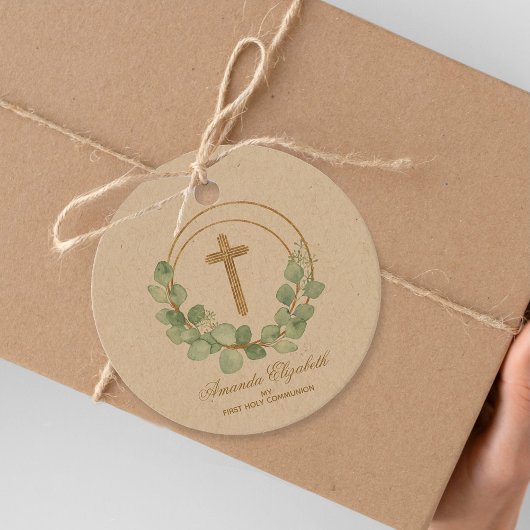 Eucalyptus Gold Cross-Commune Bedankjes Labels
