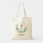 Eucalyptus Gold Cross Tote Bag (Achterkant)