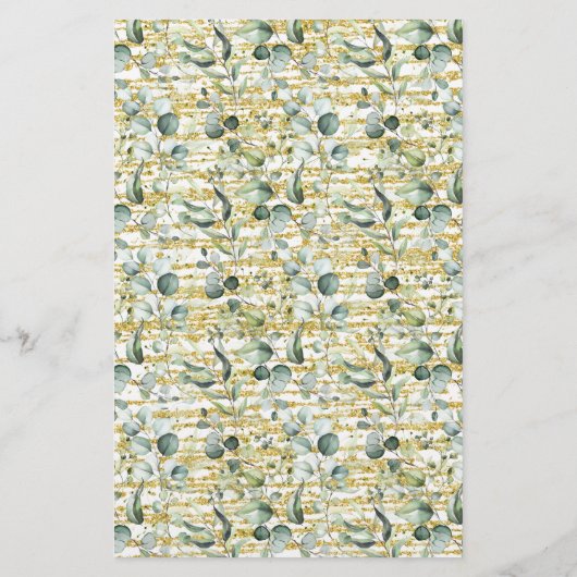 Eucalyptus Gold Deel een Datum Idee Douche Game Ka Flyer (Achterkant)