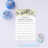 Eucalyptus Gold Deel een Datum Idee Douche Game Ka Flyer (Enkel)