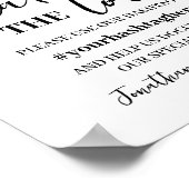 Eucalyptus Gold Deel het Love Wedding Shower Sign Poster (Hoek)