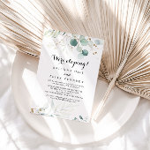 Eucalyptus Gold Elopement Receptie Kaart
