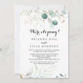 Eucalyptus Gold Elopement Receptie Kaart (Voorkant)