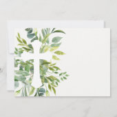 eucalyptus gold floral cross baptisme foto kaart (Achterkant)