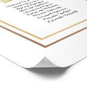 Eucalyptus Gold Floral Wedding Seating Chart Poster (Hoek)