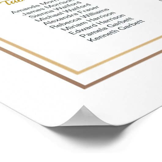 Eucalyptus Gold Floral Wedding Seating Chart Poster (Hoek)