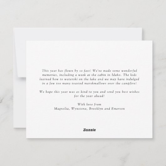 Eucalyptus Gold Foil Merry Kerstmis 2 Foto's Feestdagenkaart (Achterkant)