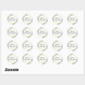 Eucalyptus Gold Foil Rustic Wedding Stickers (Vel)