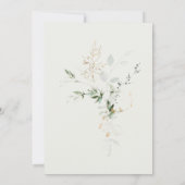 Eucalyptus Gold Foliage Cross-Baptisme Kaart (Achterkant)