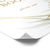 Eucalyptus Gold Geometric Guest Book Sign Poster (Hoek)
