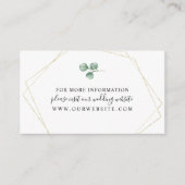 Eucalyptus + Gold Geometric Lijst info Informatiekaartje (Voorkant)