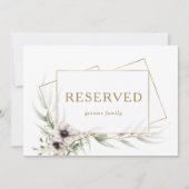 Eucalyptus Gold Geometric Reserved Sign (Voorkant)