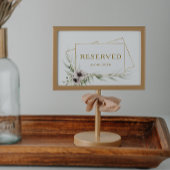 Eucalyptus Gold Geometric Reserved Sign