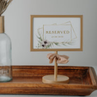Eucalyptus Gold Geometric Reserved Sign