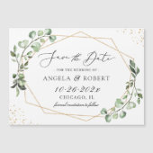 Eucalyptus Gold Geometric sparen de Magnet van de  (Voorkant)