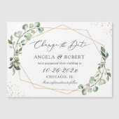 Eucalyptus Gold Geometric Weddenschap Postponed Ma (Voorkant)