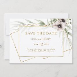 Eucalyptus Gold geometrisch horizontaal sparen de  Save The Date