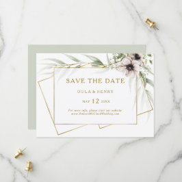 Eucalyptus Gold geometrisch horizontaal sparen de Save The Date