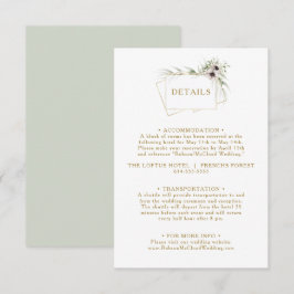 Eucalyptus Gold Geometrische Details Behuizing Kaa Informatiekaartje