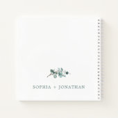 Eucalyptus Gold Glitter Botanical Wedding Notitieboek (Achterkant)