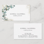 Eucalyptus Gold Glitter Botanisch Visitekaartje (Voorkant / Achterkant)