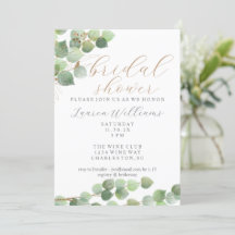Eucalyptus Gold Glitter Bridal Shower