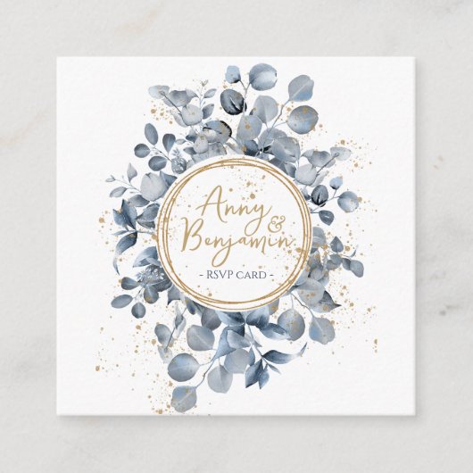 Eucalyptus Gold Glitter Code 01 - RSVP 2 Informatiekaartje (Voorkant)