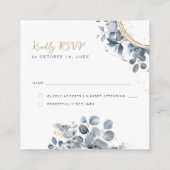 Eucalyptus Gold Glitter Code 01 - RSVP 3 Informatiekaartje (Achterkant)