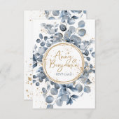 Eucalyptus Gold Glitter Code 01 - RSVP 3 Informatiekaartje (Voorkant / Achterkant)