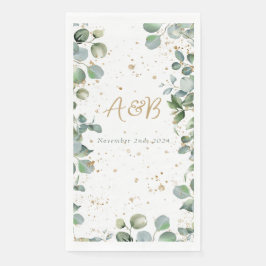 Eucalyptus Gold Glitter - Groen Servet