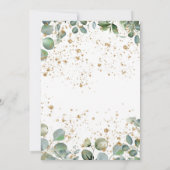 Eucalyptus Gold Glitter - Groen - Uitnodiging 01 (Achterkant)