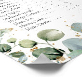 Eucalyptus Gold Glitter - Groene stoeldiagrammen 2 Poster (Hoek)