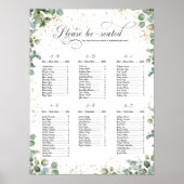 Eucalyptus Gold Glitter - Groene Trouwkaarten Poster (Voorkant)